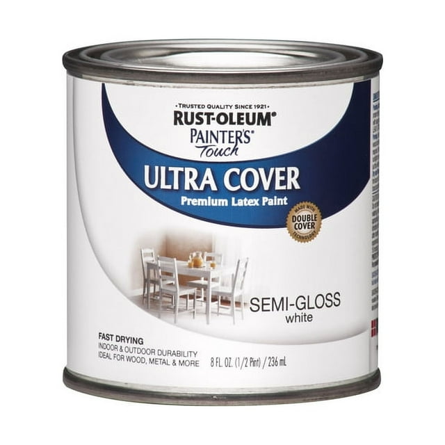 RustOleum 1/2PT White SG Latex Paint
