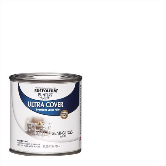 Rust-Oleum 1/2PT White SG Latex Paint