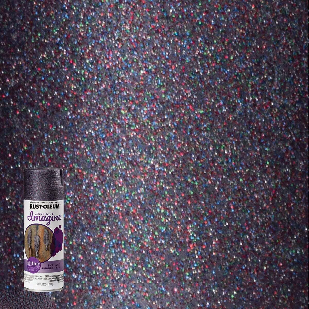 Rust-Oleum Imagine Glitter Spray Paint - Multi-Color, Purple, 10.25 Oz