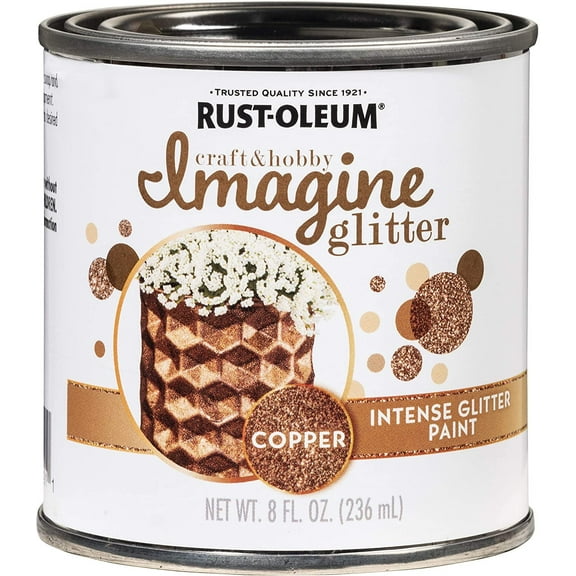Rust-Oleum 10020066497757 Imagine Intense Glitter Paint, 4 Pack, Copper