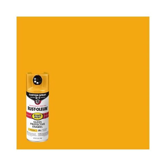 Rust-Oleum 127736 12 oz Stops Rust Custom Spray 5-in-1 Spray Paint, Gloss Tuscan Sun
