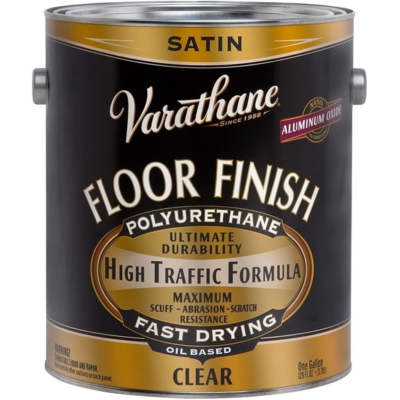 1 gal Rust-Oleum 130231 Clear Varathane Oil-Based Interior High Traffic Floor Finish, Satin