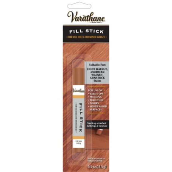 Rust-Oleum 154775 0.5 oz Vara Thane Fill Stick for Light Walnut, American Walnut, Gunstock