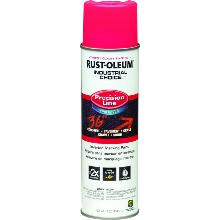 Rust-Oleum 1861838 Industrial Choice Fluorescent Pink Precision