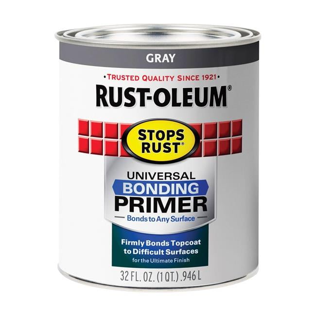 Rust-Oleum 1876754 Universal Flat Gray Bonding Primer for All Surfaces, 1 qt. - Case of 2