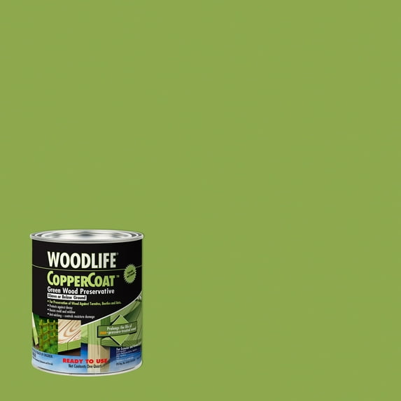 Green, Woodlife CopperCoat Wood Preservative-1904A, 28 oz