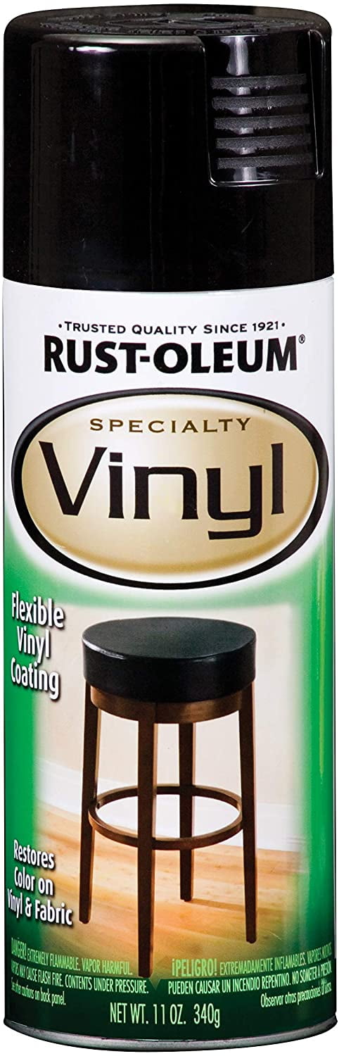 Rust-Oleum 1909830 Vinyl Spray Paint, 11 oz, Black
