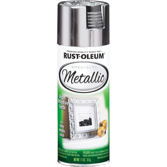 Rust-Oleum 1915830-6 PK Specialty Metallic 1915830 Spray Paint 11 oz, Silver, 6-Pack, 6 Pack, 66 Fl Oz