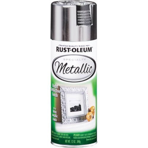 Silver Metallic Reflective Finish Spray for Multi-Surface Use