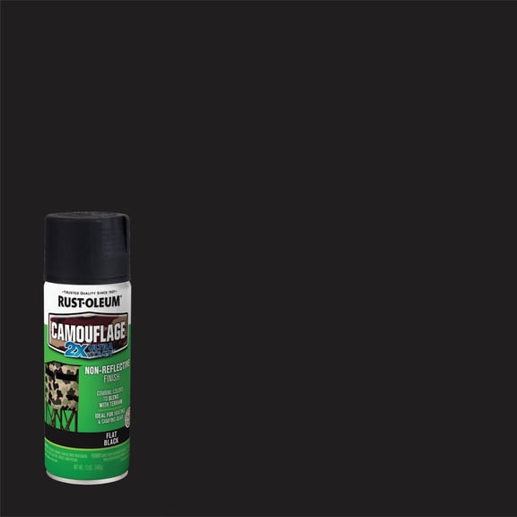 Rust-Oleum 1916830 Specialty Camouflage Spray Paint, 12 oz, Black