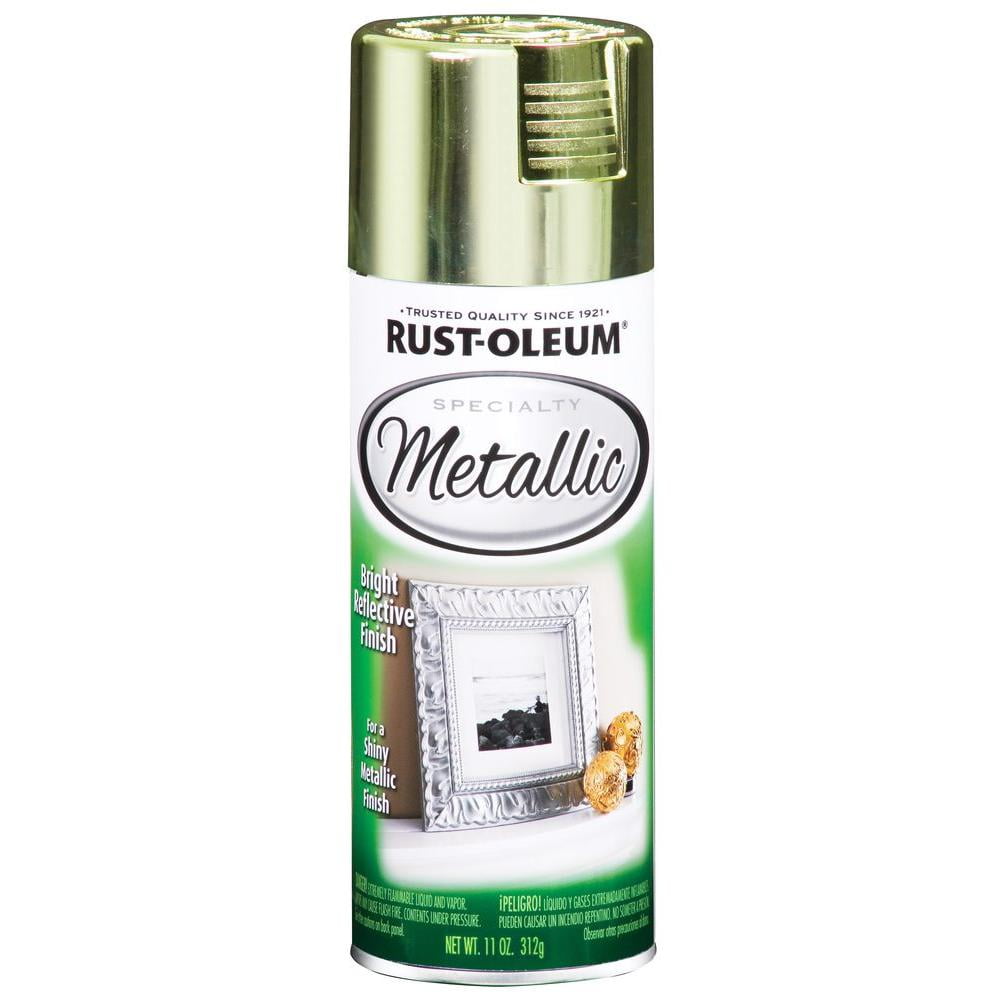 Rust-Oleum 1936830 Specialty Metallic Spray Paint, Brass, 12 oz