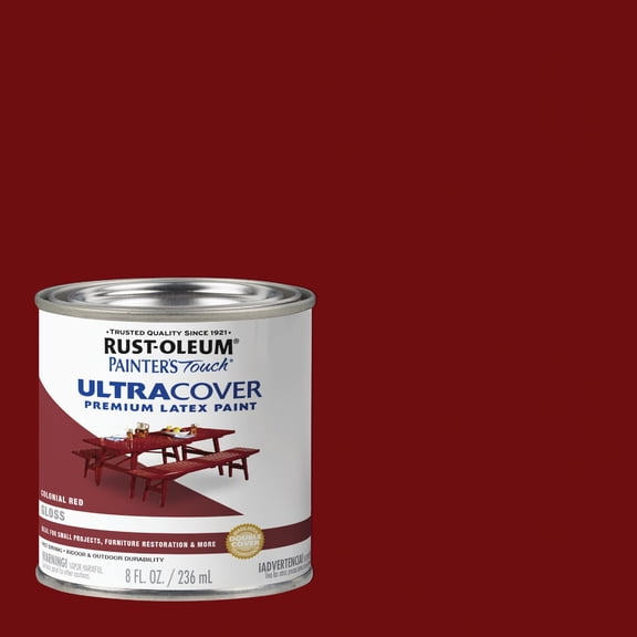 Rust-Oleum Painters Touch Latex Paint - Colonial Red, Half-Pint, 6 Pack