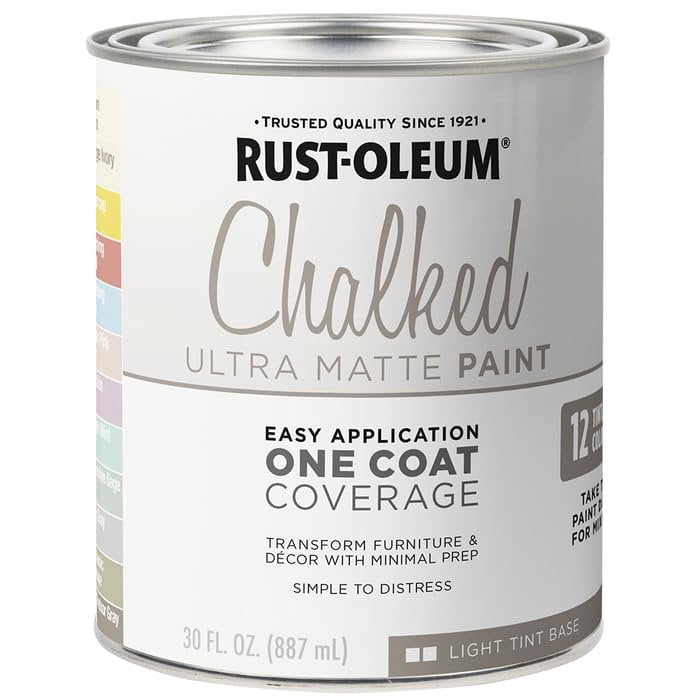 Rust-Oleum 2-Pack of 1 Qt 287688 Tint Base Chalked Ultra Matte Paint