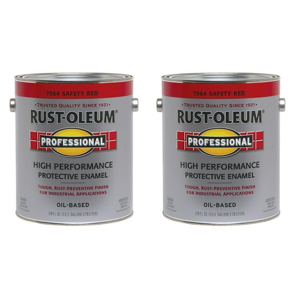 Rust-Oleum 2-Pack of 1 gal 7564402 Professional Safety Red High Performance Protective Enamel