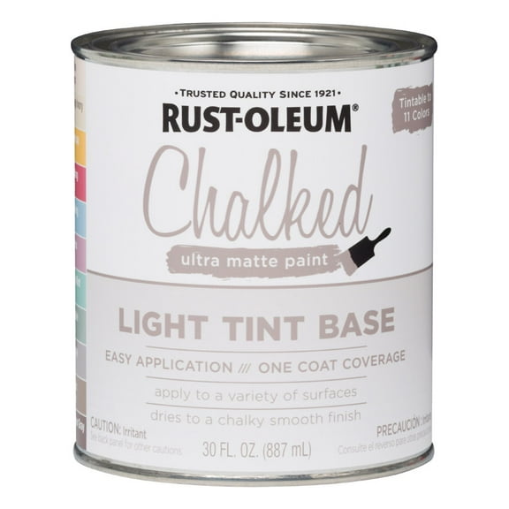 qt Rust-Oleum Brands 287688 Light Tint Base Chalked Ultra Matte Paint