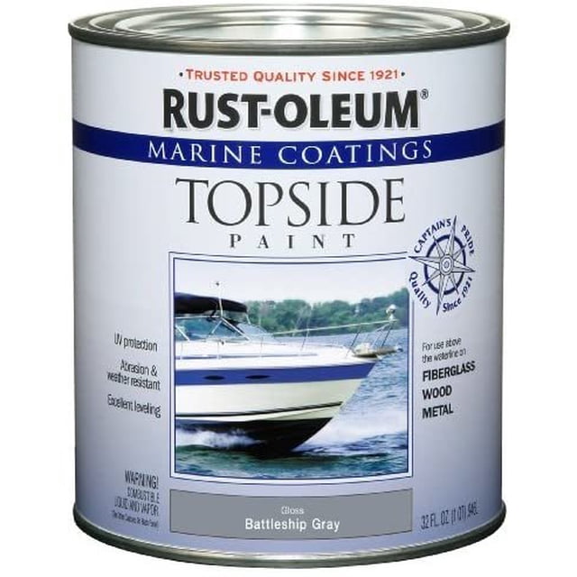 Hardware & Outdoor 207005 Battleship Gray Rust-Oleum Marine Topside ...