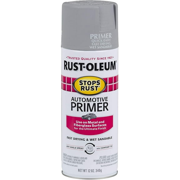 Rust-Oleum 2081830-2PK Stops Rust Automotive Primer, 2 Pack, Light Gray, 2 Pack