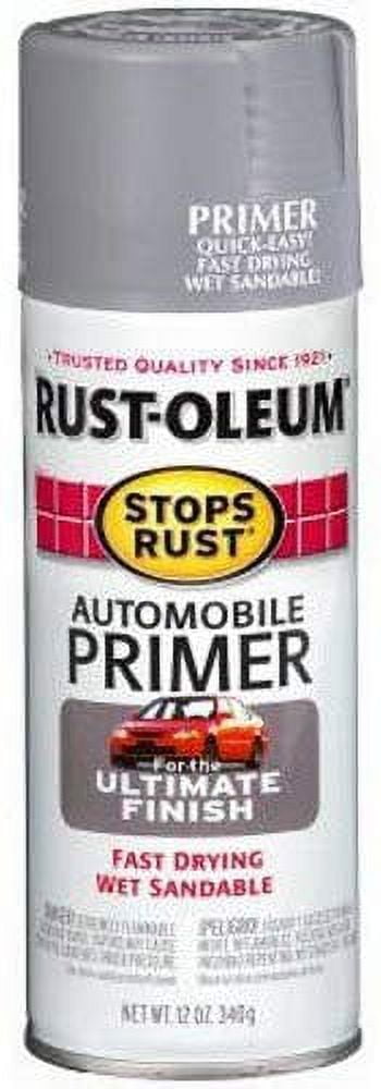 12 Oz. Flat Light Gray Automotive Primer Spray, Stops Rust Auto Oz Of  Paint New