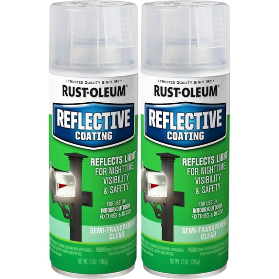 Rust-Oleum 214944 Specialty Reflective Spray, Semi Transparent Clear ...