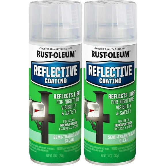 Rust-Oleum 214944 Specialty Reflective Spray, Semi Transparent Clear Finish,10oz - Pack of 2