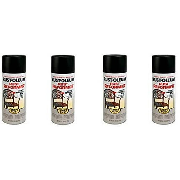 Rust-Oleum 215215 Stops Rust Rust Reformer Rust Reformer 10.25-Ounce Spray-Color Black 4-Pack