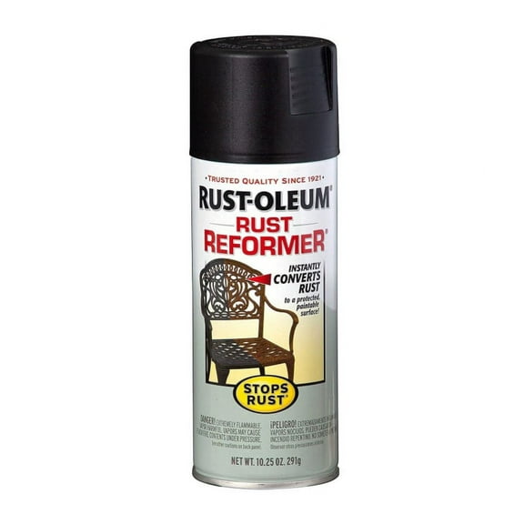 Rust-Oleum 215215 Stops Rust Rust Reformer Rust Reformer 10.25oz Spray, Black, 6 Pack