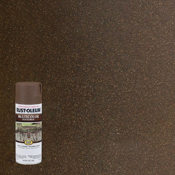 Rust-Oleum 223523-6PK Stops Rust Multi-Color Textured Spray Paint, 12 oz, Autumn Brown, (Pack of 6)