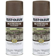 Rust-Oleum 223523A2 Multi-Color Textured Spray Paint, 2 Pack, Autumn Brown, 24 Ounce