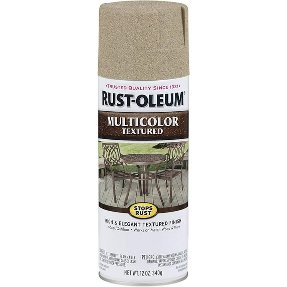 Rust-Oleum 223524 Stops Rust Multi-Color Textured Spray Paint, 6 Pack, Desert Bisque, 72 Ounce