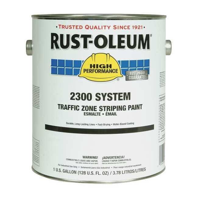 Traffic Zone Striping Paint, 1 gal., Traffic Yellow, Water -Based 283902