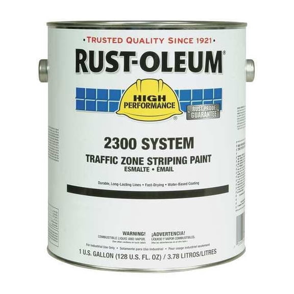 Traffic Zone Striping Paint, 1 gal., Traffic Yellow, Water -Based