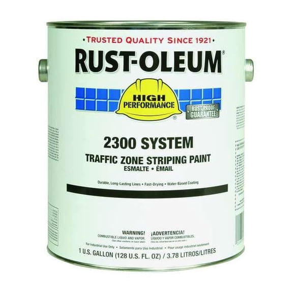 Traffic Zone Striping Paint, 1 gal., Traffic White, Water -Based