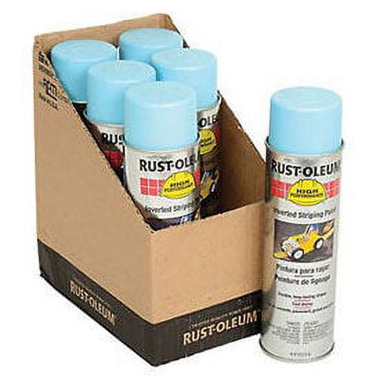 Rust-Oleum 2326838  2300 System Inverted Striping Paint Aerosol, Blue, Lot of 6