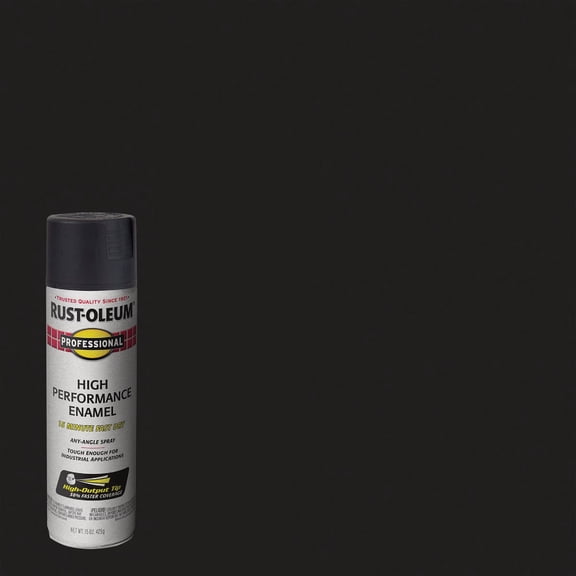 Rust-Oleum 239107 Professional High Performance Enamel Spray Paint, 15 oz, Semi-Gloss Black