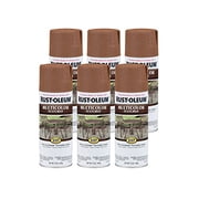Rust-Oleum 239122-6PK Stops Rust Multi-Color Textured Spray Paint, 12 oz, Rustic Umber, 6 Pack
