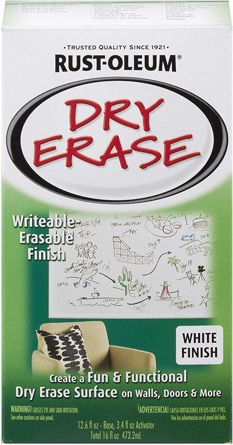 RustOleum 241140 Dry Erase BrushOn Kit, 1 Pack, White