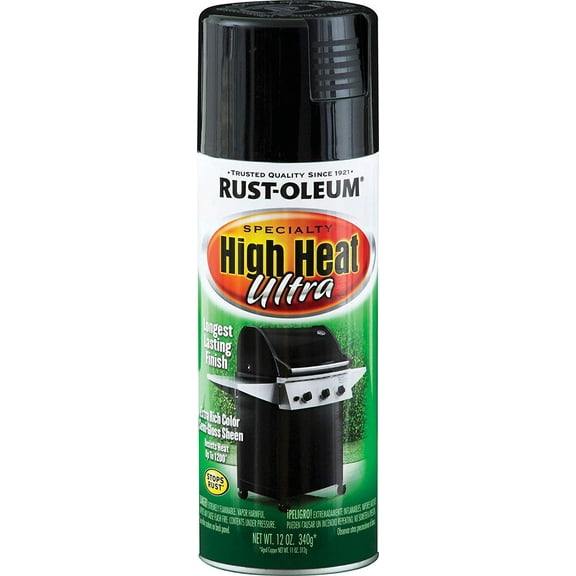Rust-Oleum 241169 6 pack High Heat Ultra Enamel Spray, Black, 12-Ounce