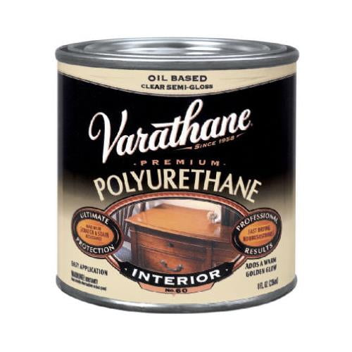 Rust-Oleum 242175H Varathane 1/2-Pint Clear Gloss Interior Oil-Based Premium Polyurethane Wood Finish