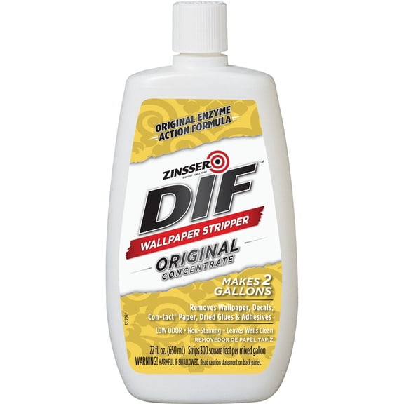 Rust-Oleum 2422 Clear Zinsser DIF Liquid Concentrate Wallpaper Stripper, 22 oz. Bottle (Pack of 12)