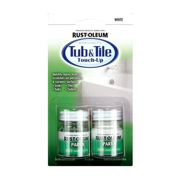 Rust-Oleum 244166 Tub & Tile Touch Up Paint 2 Piece Set, 6 Pack, White
