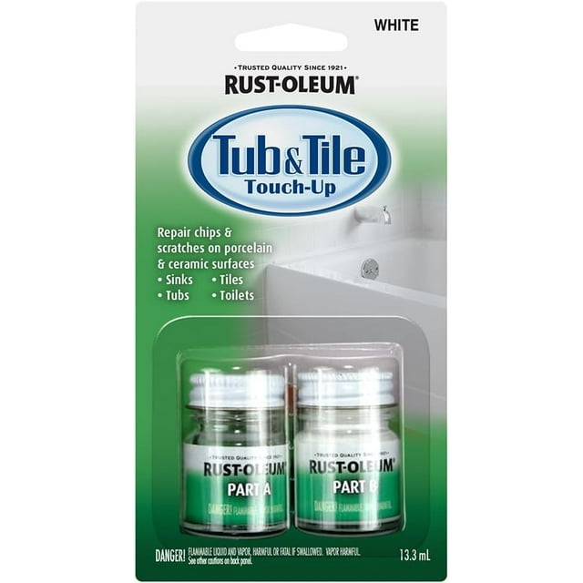 RustOleum 244166 Tub & Tile Touch Up Paint, .45oz Part A & B Set