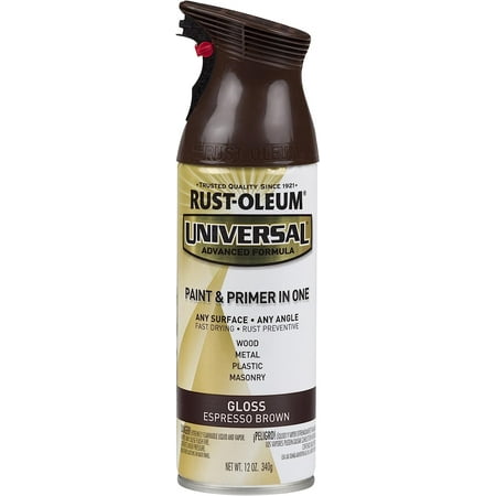 Rust-Oleum 245215 Universal All Surface Spray Paint, 12 oz, Gloss Espresso Brown