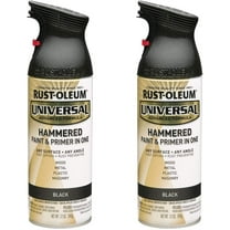 Rust-Oleum 245217A2 Surface Universal Hammered Spray Paint, 12 Ounce Pack of 2, Black, 24 Ounce