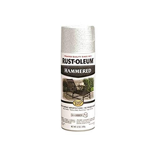 Rust-Oleum 248072 12-Ounce Metal Finish Spray Paint, Hammered White