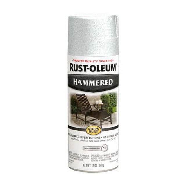 RustOleum 248072 Stops Rust Hammered Metal Finish Spray White 12 Ounce
