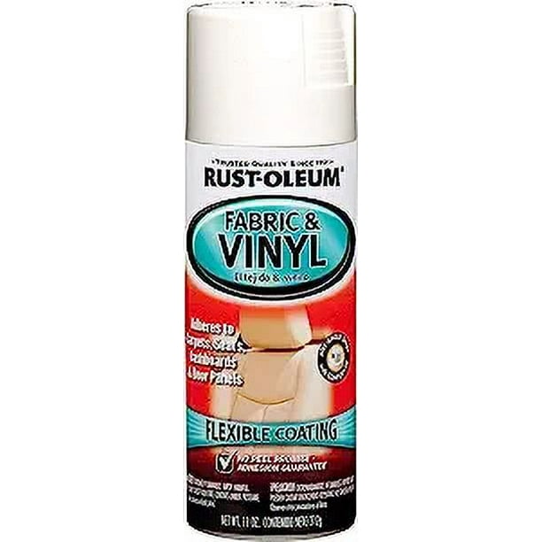 RustOleum 248922 Fabric & Vinyl Spray Paint, 11 Ounce, Gloss White
