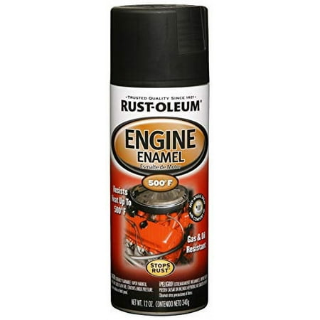 Rust-Oleum 248936 Automotive 12-Ounce 500 Degree Engine Enamel Spray Paint, Semi Gloss Black