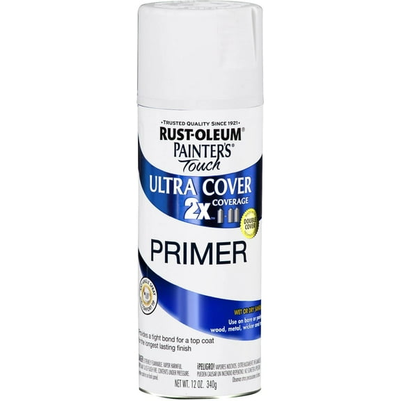 Rust-Oleum 249058 Painter's Touch Multi Purpose Spray Paint, 12-Ounce, White Primer - 6 Pack