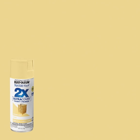 Rust-Oleum Painter's Touch 2X Ultra Cover - Satin Yellow Spray Paint - 6 Pack, Strawflower