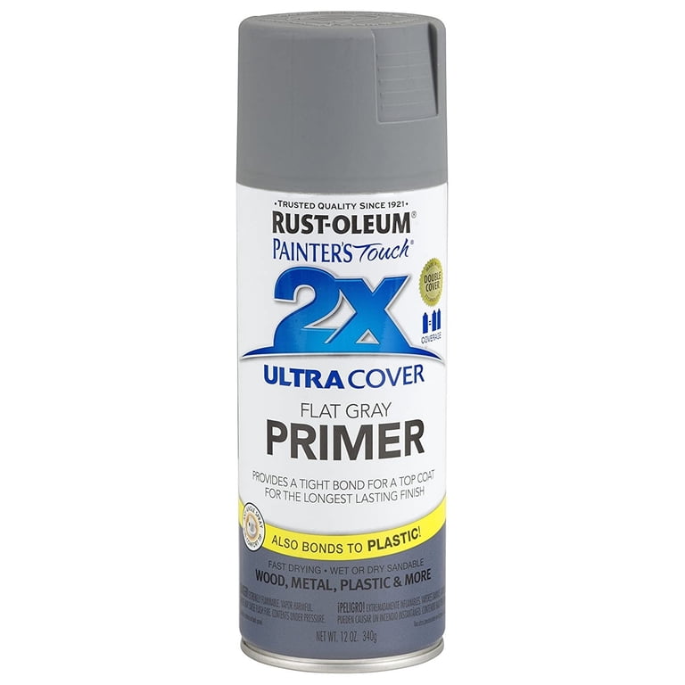 RT-5639901253 Rust-Oleum Painter's Touch Ultra Cover Spray Paint, Flat Gray